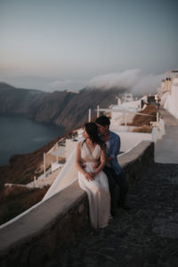 Santorini engagement photography